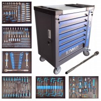  Įrankių vežimėlis 7 stalčių su 251 įrankiais